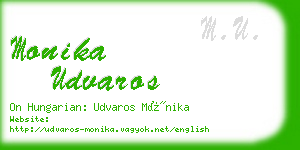 monika udvaros business card